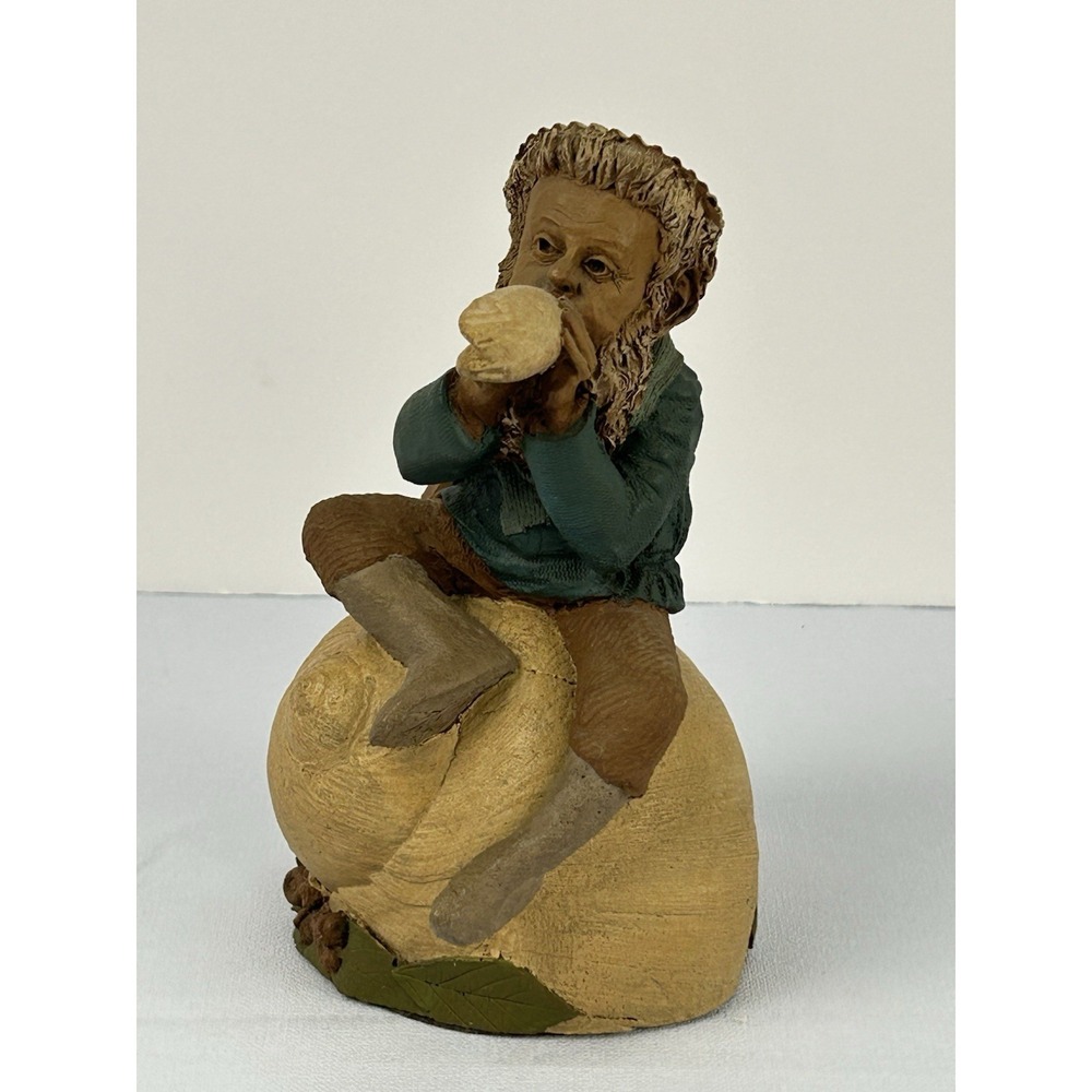 Vintage Tom Clark Ivan Gnome Figurine 1985 Cairn Studio Shell Music Rustic